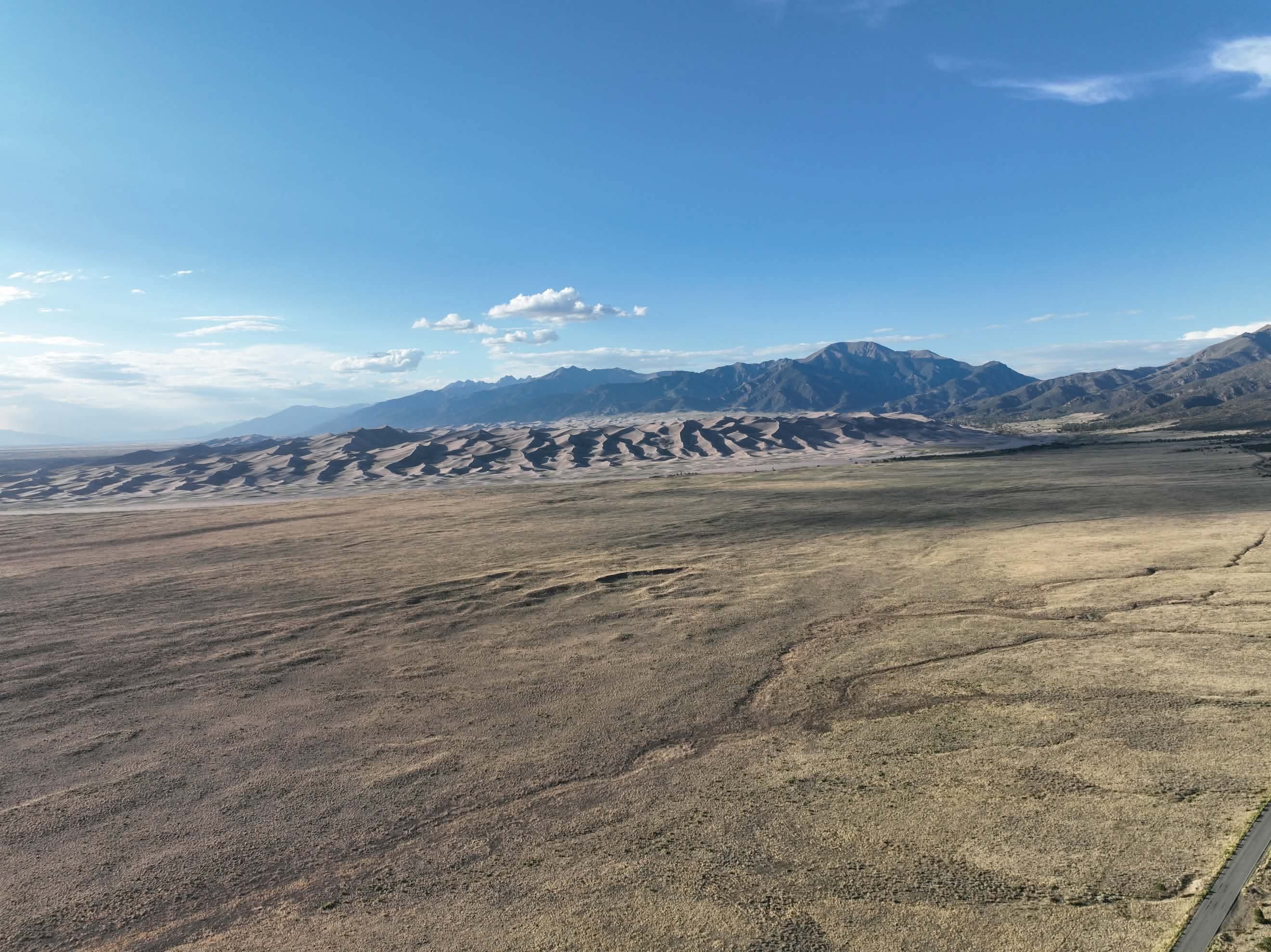 Sand dunes and mountains