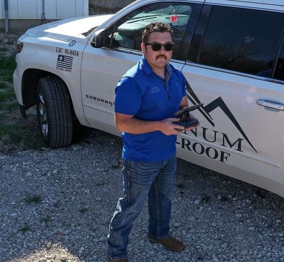 Tony Muñoz holding a drone controller